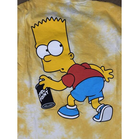 The Simpsons Bart Simpson Graffiti “Sorry or Whatever” Tie-Dye T-Shirt 2XL - Picture 4 of 7